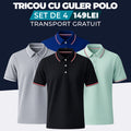 NEGRU - GRI - BLEUMARIN - VERDE DESCHIS - TRICOU CU GULER POLO