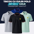 NEGRU - GRI - BLEUMARIN - VERDE DESCHIS - TRICOU CU GULER POLO